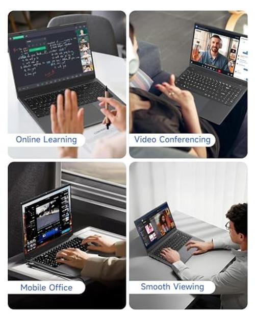 Laptop Computer, 15.6″ FHD IPS Display, N95 Processor (Beat N5095), 12GB 256 GB