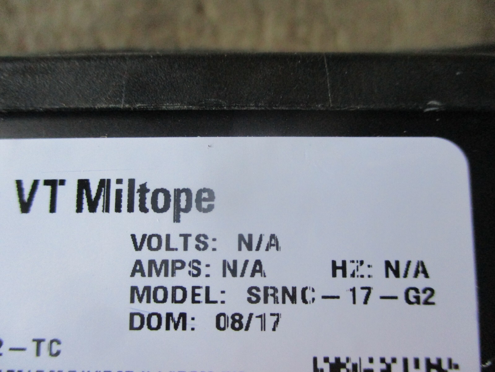 Used VT Miltope Model SRNC-17-G2 (Gen2) Semi-Rugged Notebook Computer, No Drives