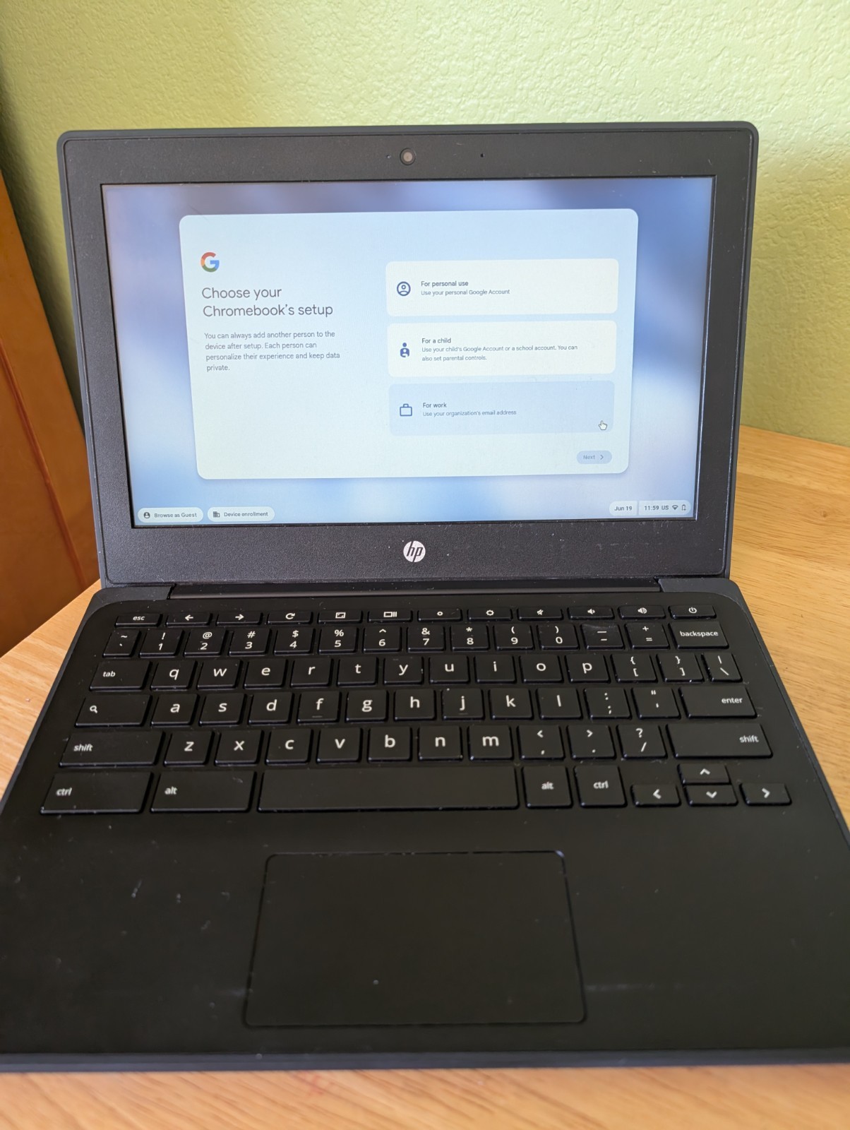 HP Chromebook 11 G9 EE (Used Condition) Intel Celeron N4500, 4GB Ram