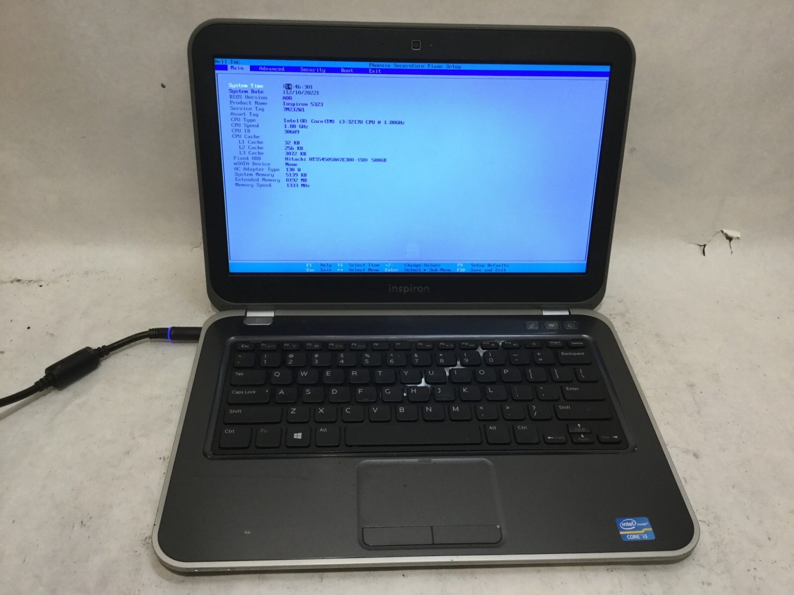 Dell Inspiron 5323 / Intel Core i3-3217U @ 1.80GHz / (MISSING PARTS!) -MR