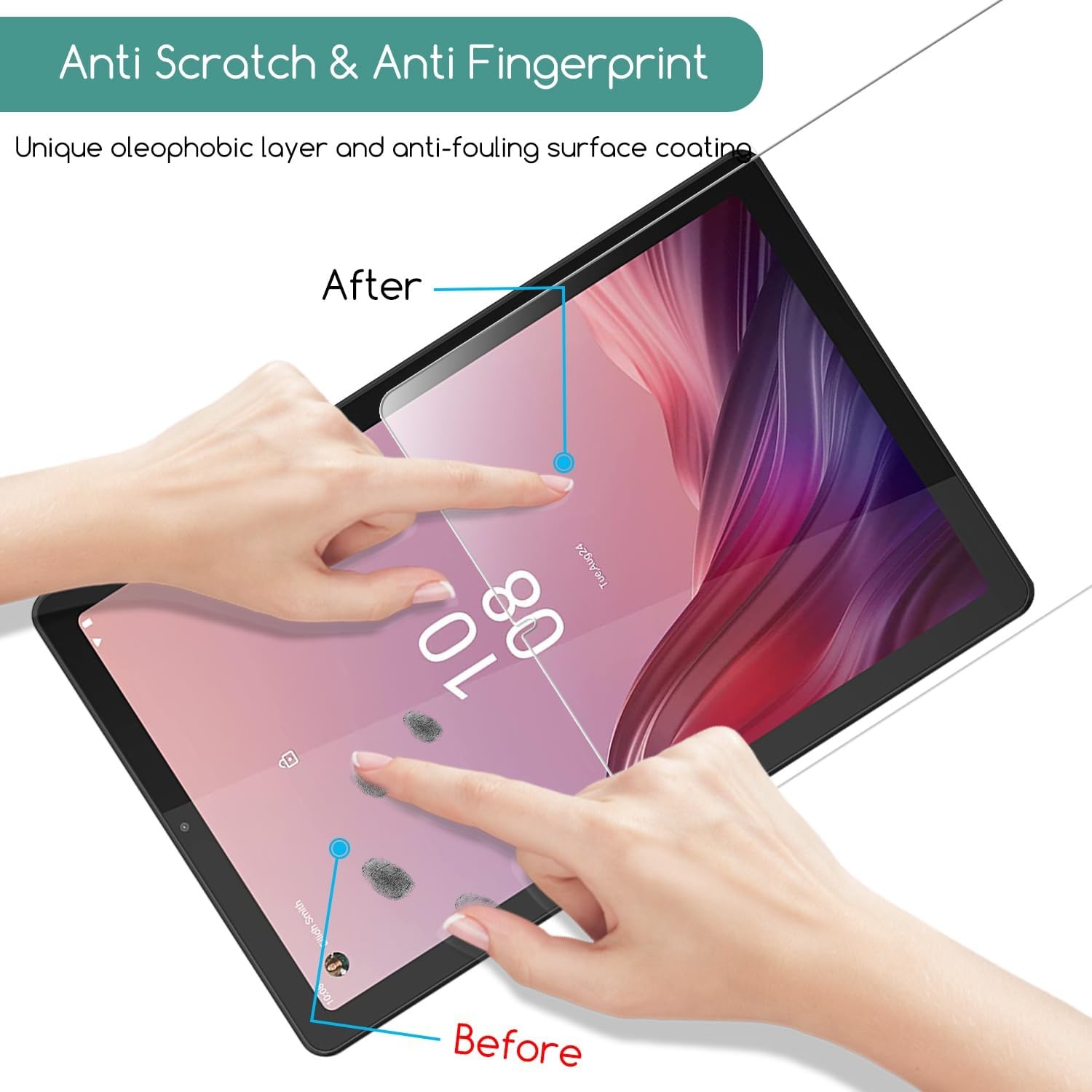 2 Pack Designed for Lenovo Tab One 8.7″ & Lenovo Tab K9 8.7 Inch Tempered Glass