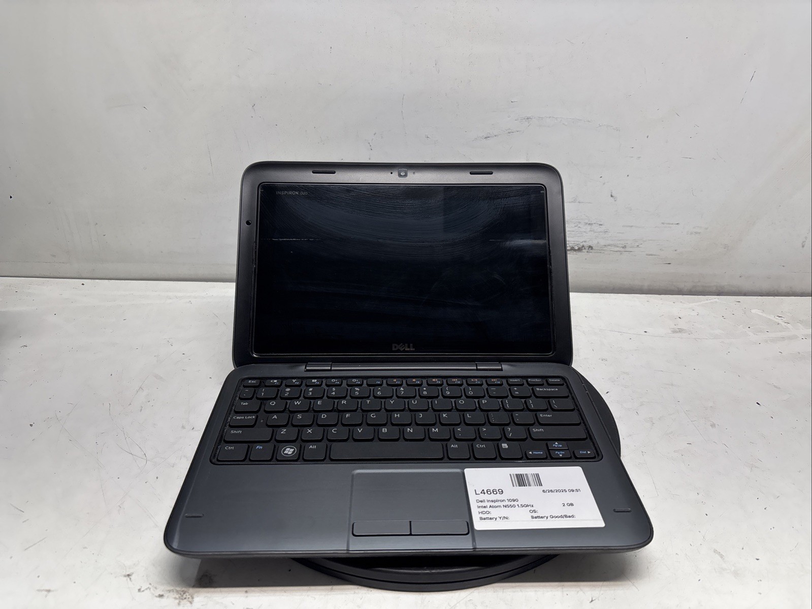 Dell Inspiron 1090 Intel Atom N550 1.5GHz 2 GB NO HDD No Batt