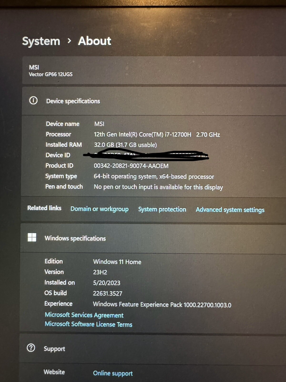 MSI Vector GP66HX 12UGS 15.6″ QHD 165Hz, 32GB RAM, 1TB SSD, Gaming Laptop