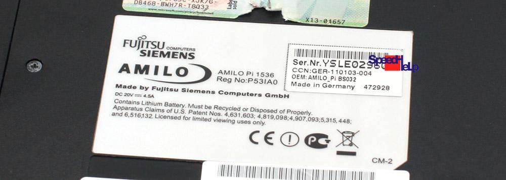 Fujitsu Siemens Amilo Pi 1536 Notebook 250GB 2GB ATI Radeon X1400 Windows XP
