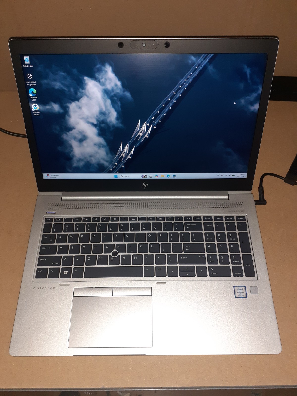 HP EliteBook 850 G6 i5-8365U-16GB RAM -256GB SSD NVME USBc