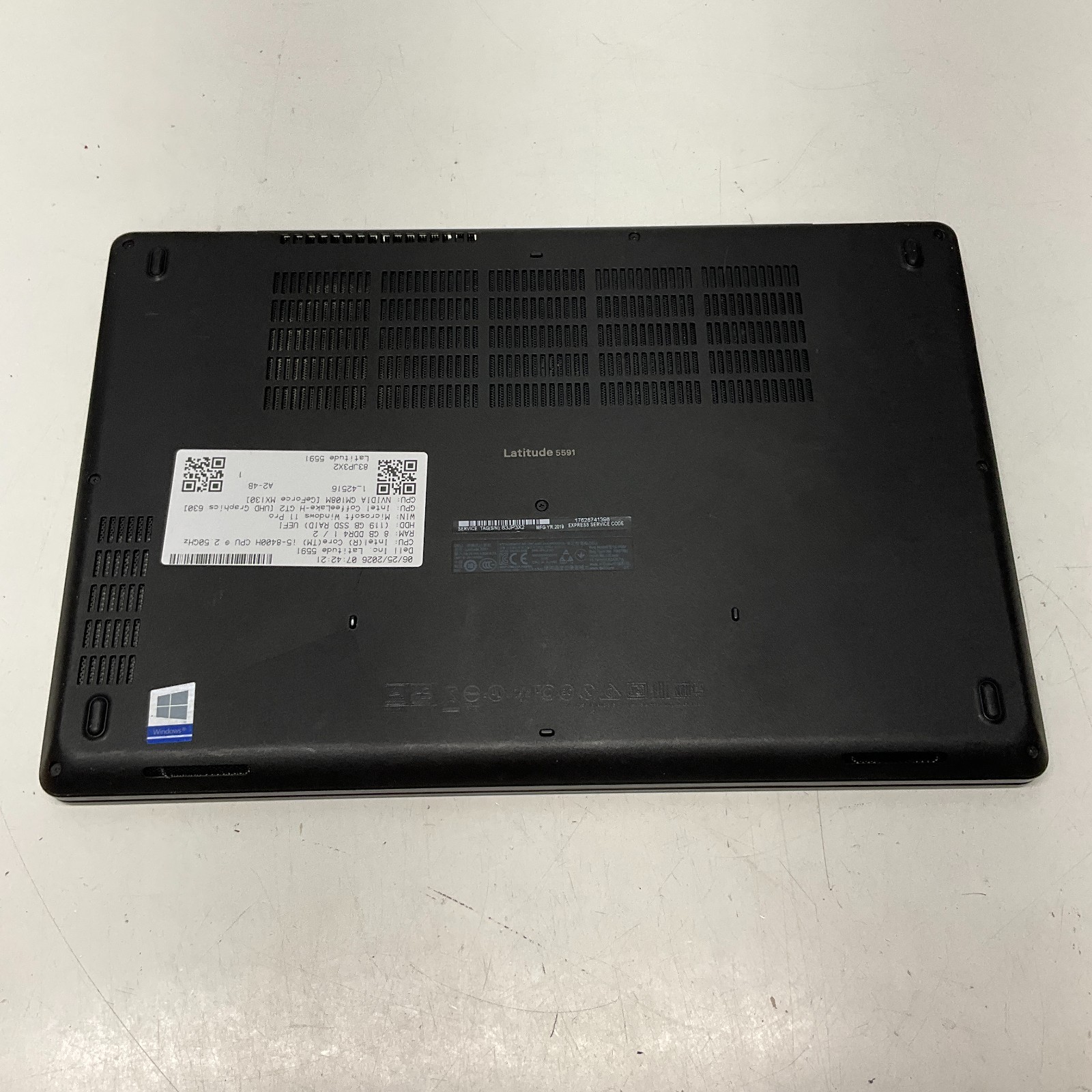 Dell Latitude 5591 Laptop Intel Core i5 8400H 8GB 128GB SSD Windows 11 Pro
