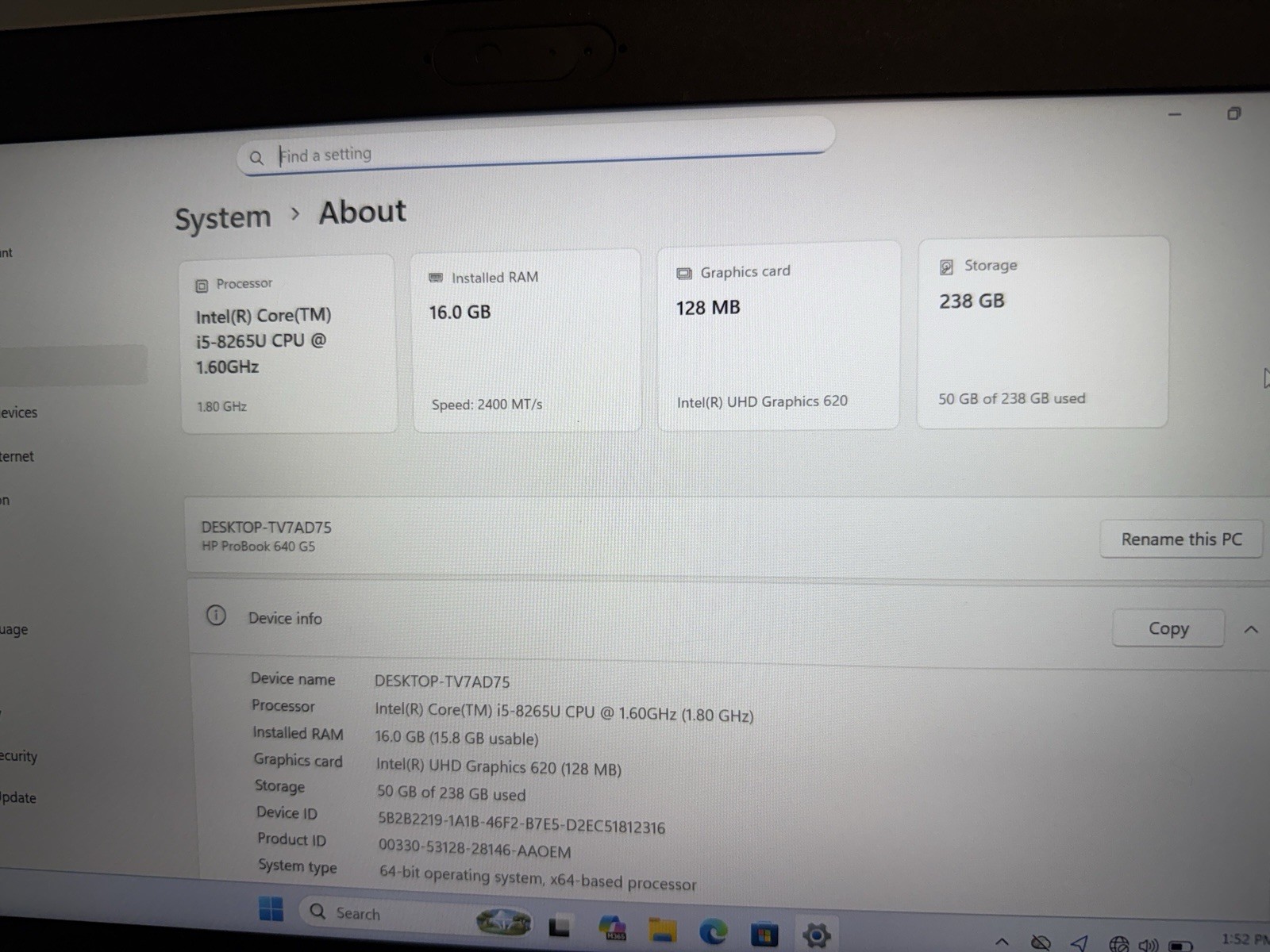 HP ProBook 640 G5 Laptop
