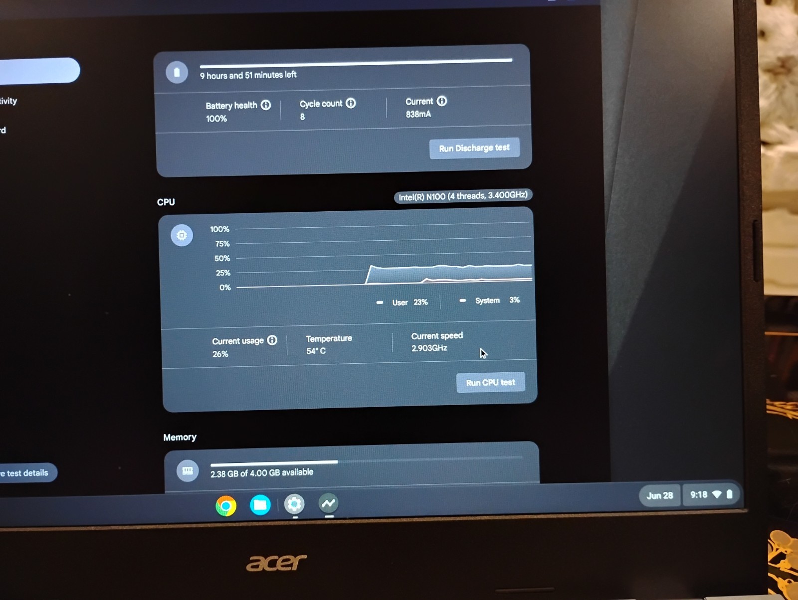 Acer Chromebook 314 Celeron 12th gen N100 4GB RAM 64GB CB314-4H-C2UW (non-touch)