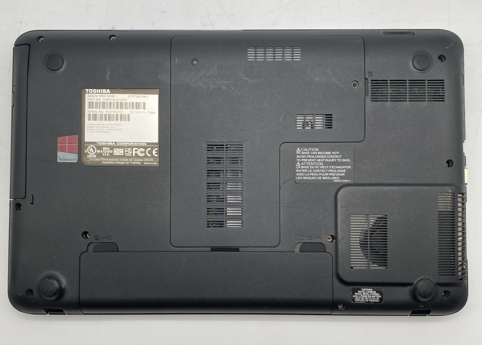 Toshiba Satellite S855 15.6″ Intel i7-3630QM @ 2.4GHz 8GB RAM 1TB W10H