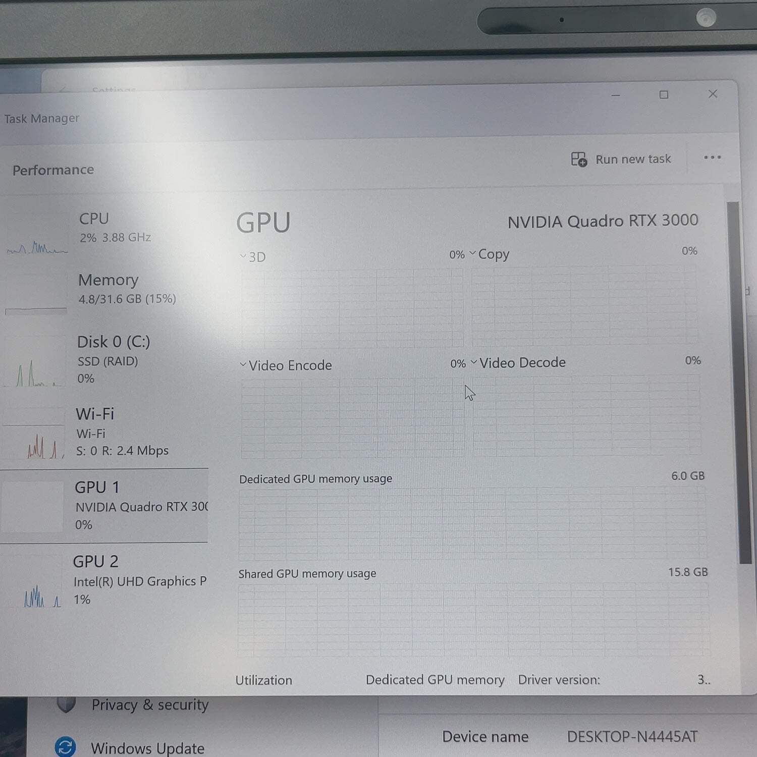 Dell Precision 7550 15.6″ Xeon W-10855M 2.8GHz 32GB RAM 1TB SSD Quadro RTX 3000