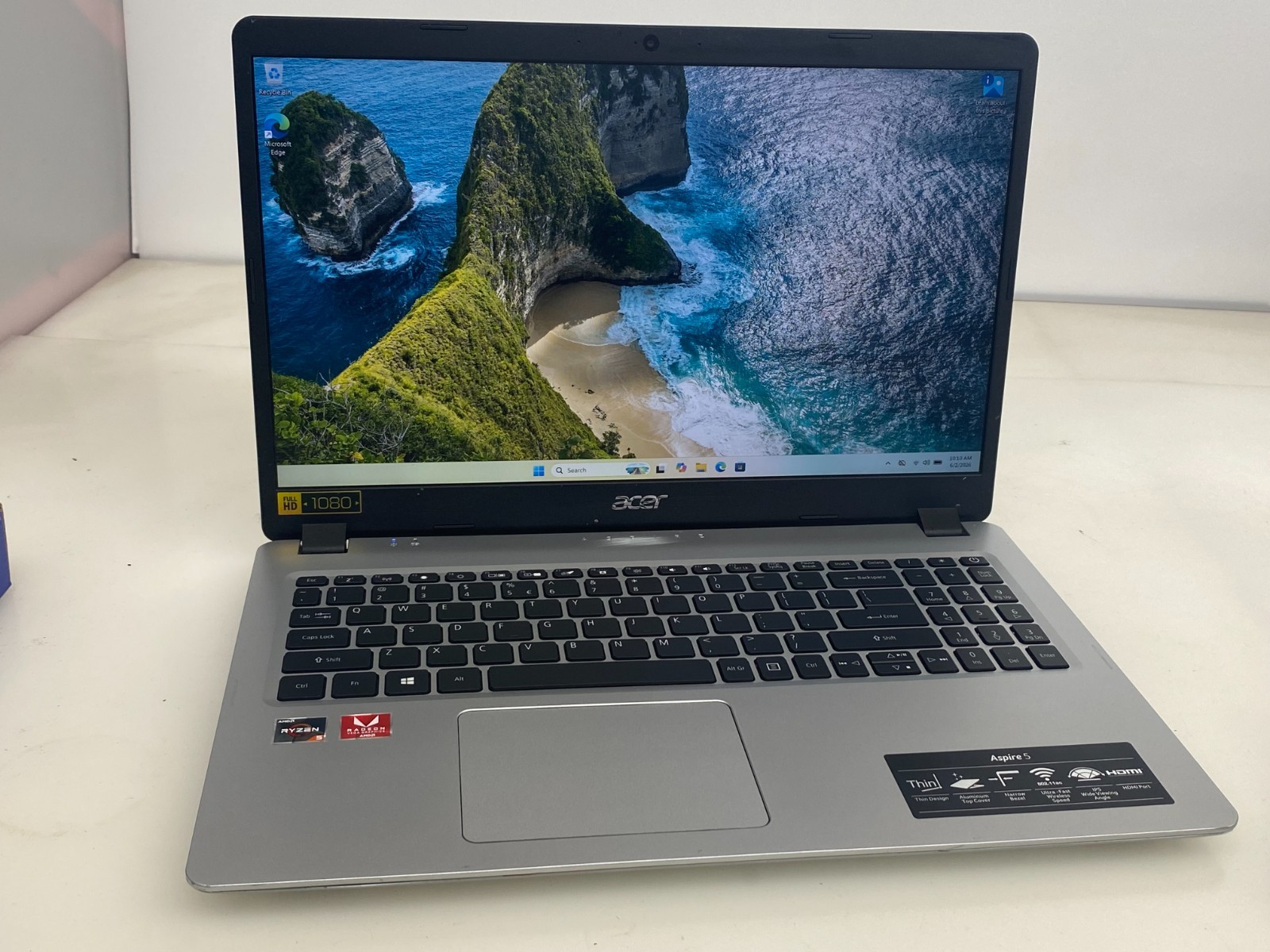 Acer Aspire 5 15.6″ A515-43 AMD Ryzen 5 5500U @ 2.10GHz 512GB NVMe 8GB RAM W11H