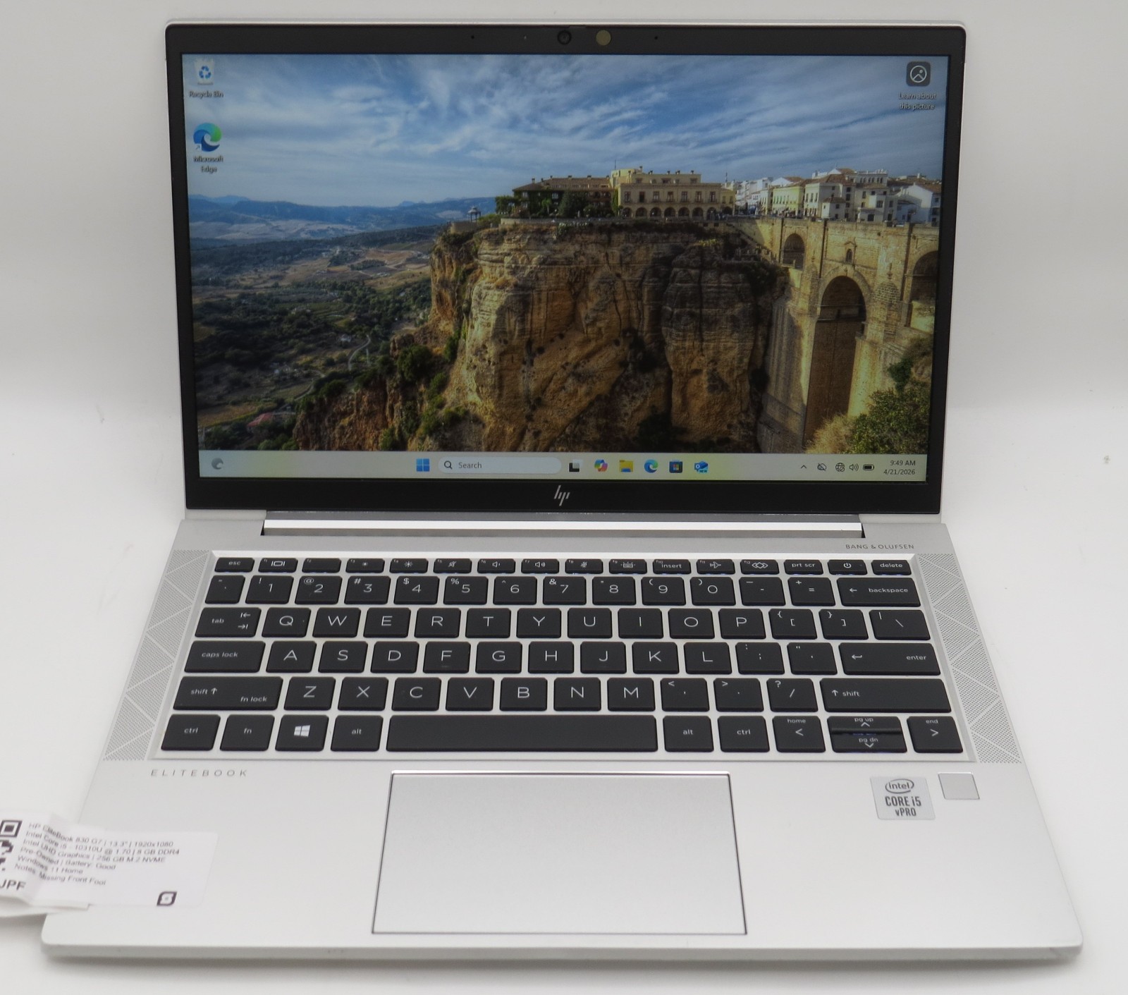 HP Elitebook 830 G7 | i5-10310U @ 1.7GHz | 8GB DDR4 | 256GB m2 | 13″ | Win 11