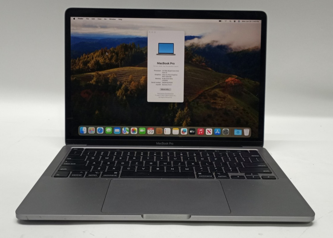 Apple MacBook Pro A2289 i5-8257U@1.40GHz 8GB RAM 256GB NVMe Mac OS Sonoma WH897!
