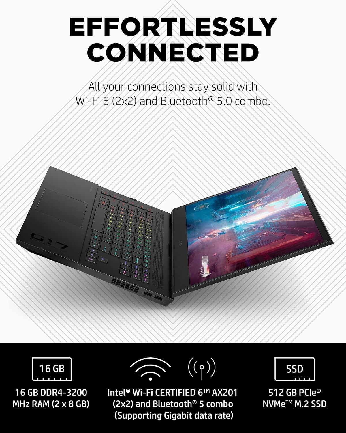 HP Omen Notebook 4V372AV Intel Core i7 Nvidia RTX 3070 17.3″ QHD Screen 16GB