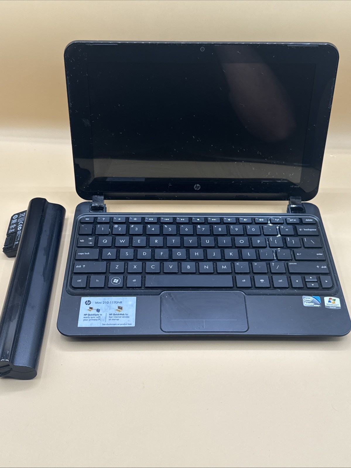 HP Mini 210-1170NR Black Atom Inside Battery PARTS REPAIR
