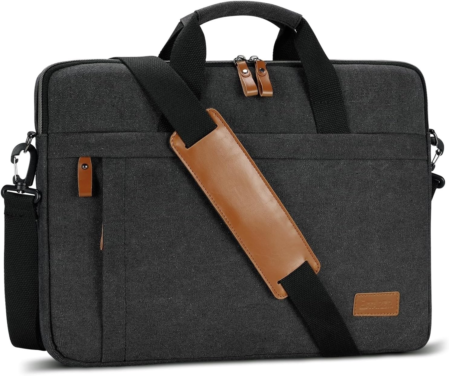 Laptop Bag 17-17.3 Inch, Water-resistant Canvas Laptop Case Slim Laptop Sleeve F