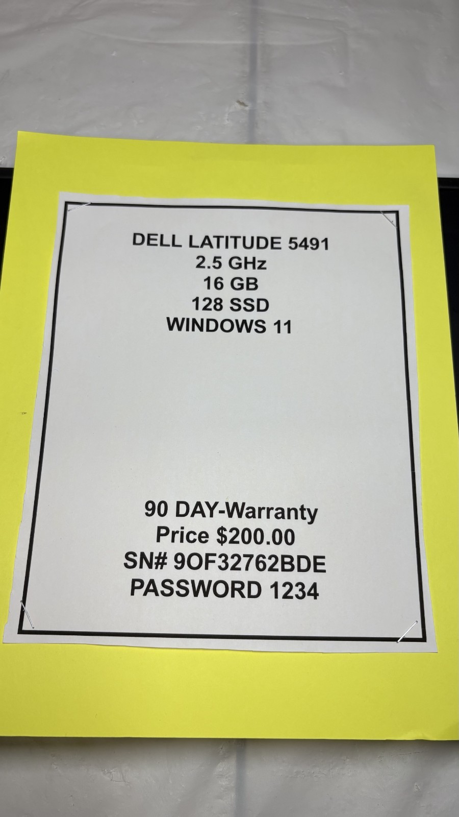 Dell Latitude 5491 i5-8300H 16GB 128GB SSD Win 11 Laptop