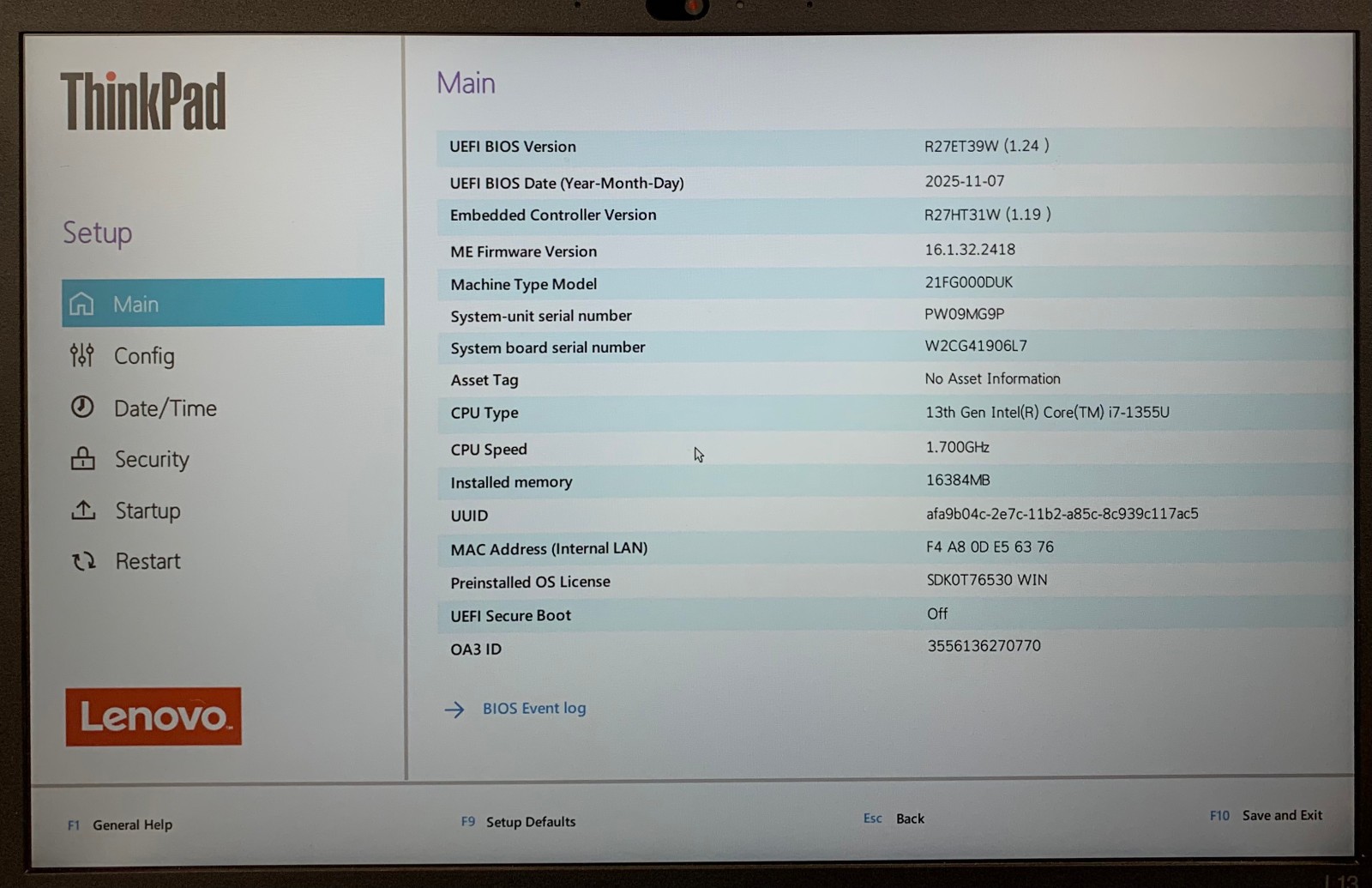 Lenovo ThinkPad L13 Gen 4 14″ Laptop i7-1355U 16GB, 512GB NVMe, Remote Managed