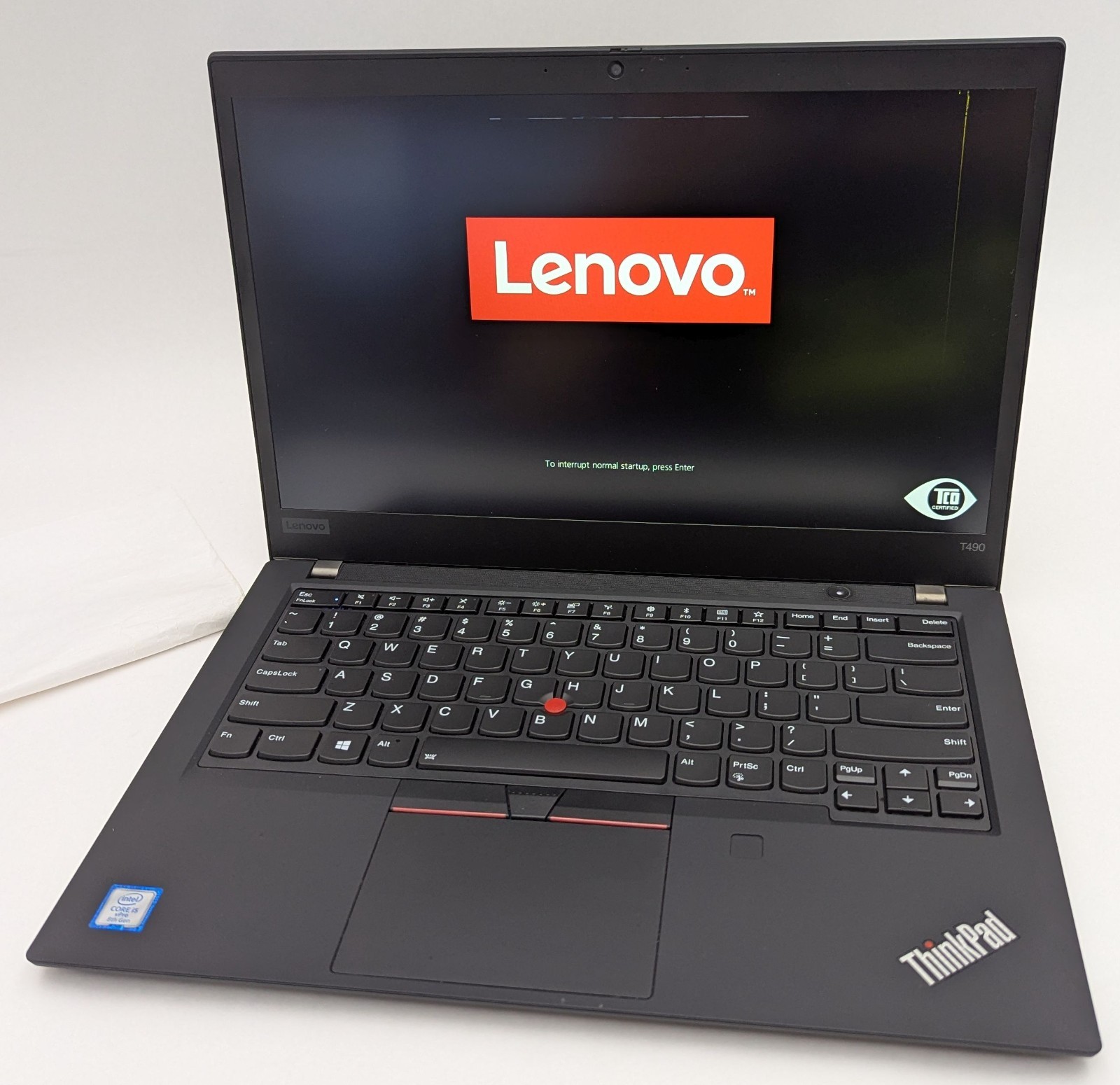 Incomplete Lenovo ThinkPad T490 14″ Laptop i5-8365U 8GB RAM – *DEAD PIXELS*