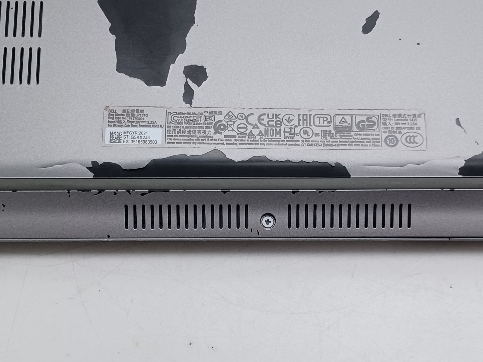 Dell Latitude 5420 For Parts No RAM No Storage