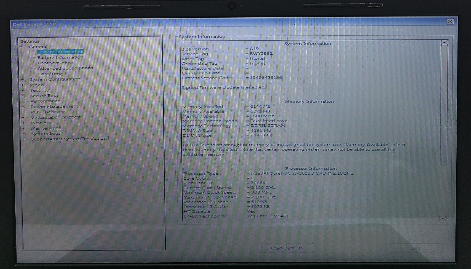 Dell Inspiron 15 3558 15.6″ Laptop Intel Core i3-5015U 6GB Ram NO HD/OS (FL)