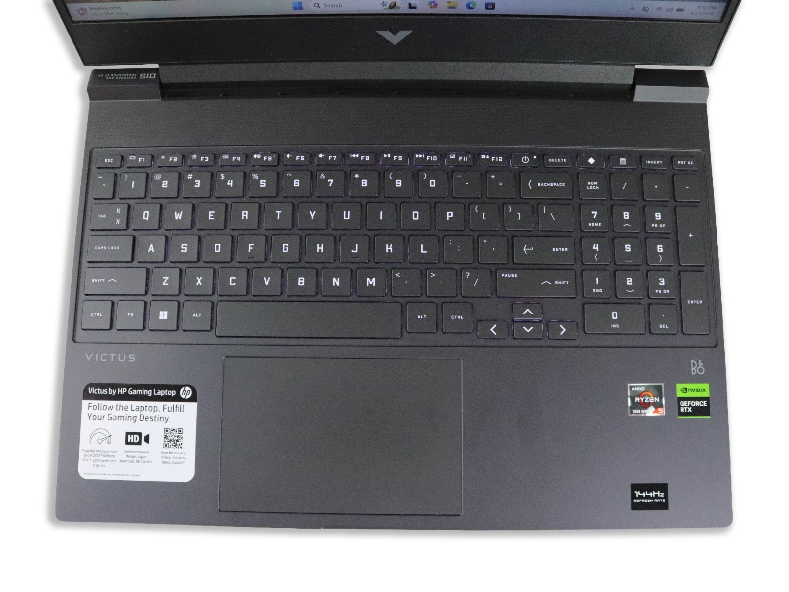 HP Victus Gaming Laptop 15.6″ FHD Ryzen 5 7535HS RTX 2050 24GB RAM 1TB SSD