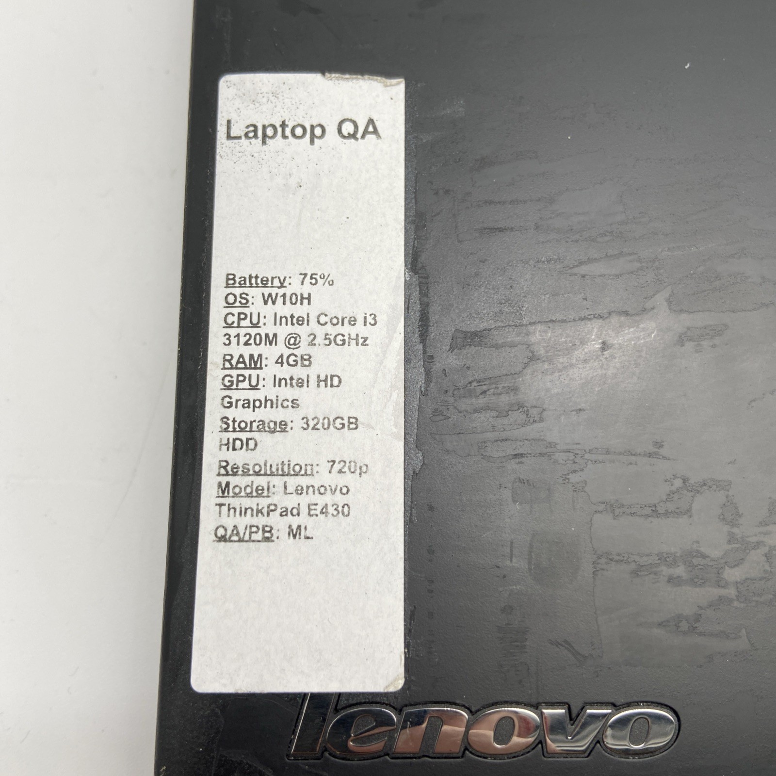 Lenovo ThinkPad E430 14″ Intel i3-3120M 4GB 320GB Win10Home-75ttery