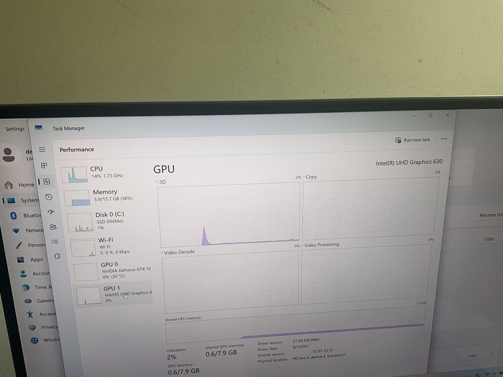Dell XPS 15 9570 /TOUCH /i7-8750H CPU/16GB RAM/512GB SSD/GTX 1050TI/W11Home