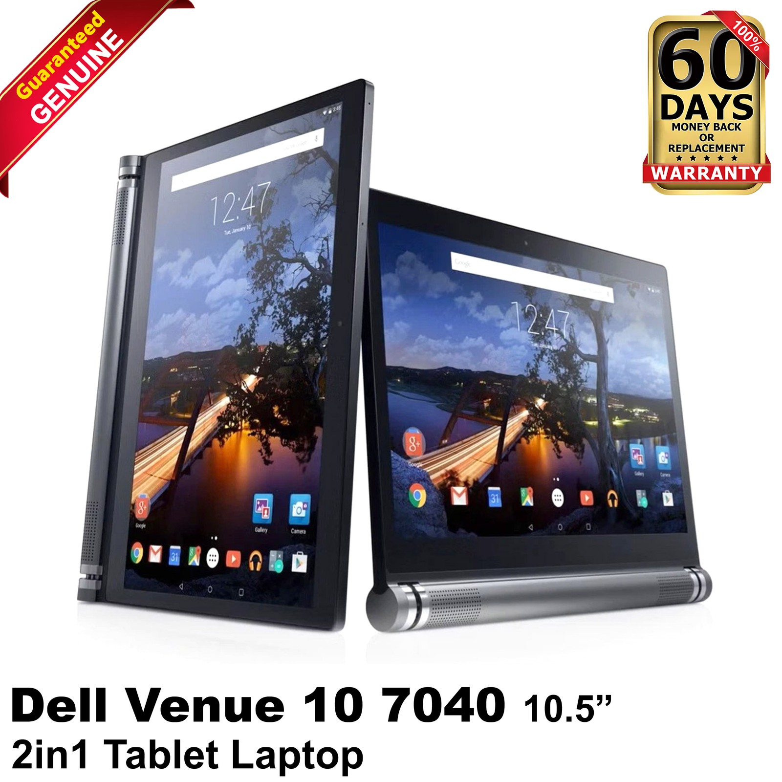 Dell Venue 10 7040 Tablet Laptop 10.5″ 32GB eMMC Atom Z3580 Android 2GB LPDDR3