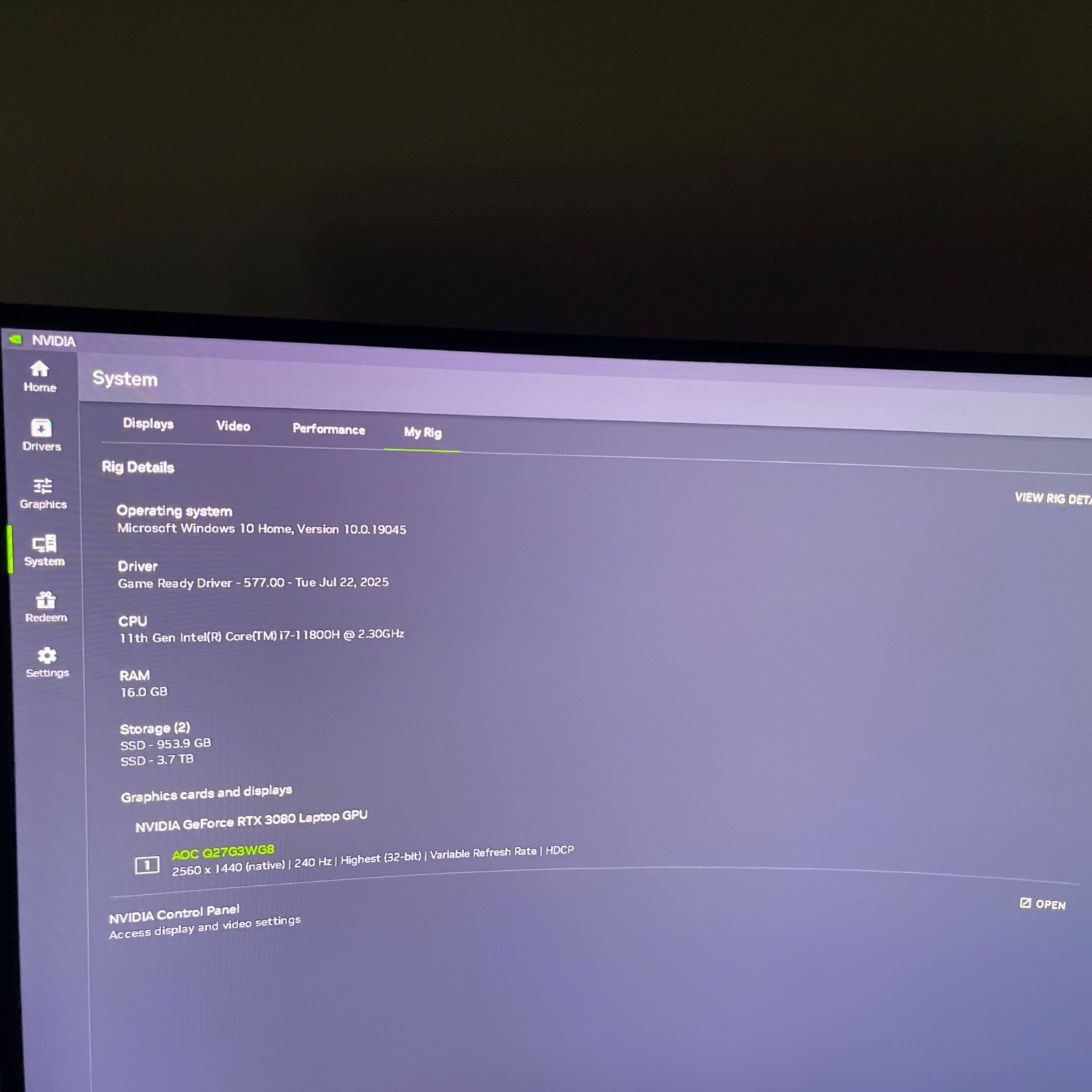 MSI GP66 |5TB SSD |RTX3080 VRAM8GB| 16GB RAM| Intel i7-11th Gen W/ Monitor