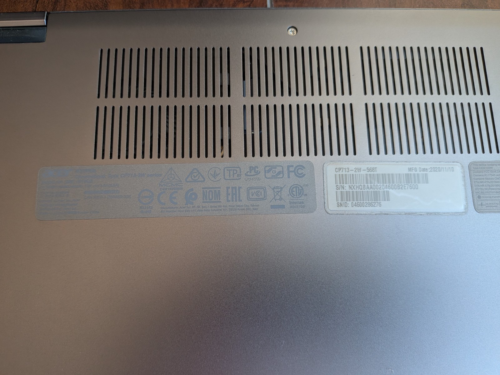 Acer Chromebook Spin 713 CP713-2W (16GB RAM/256GB SSD, 2K 3:2, Intel i5-10210U)