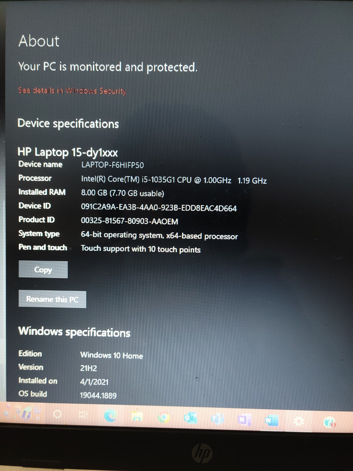 HP 15.6 inch (512GB, Intel Core i5 9th Gen., 1.30GHz, 8GB) Notebook/Laptop -…