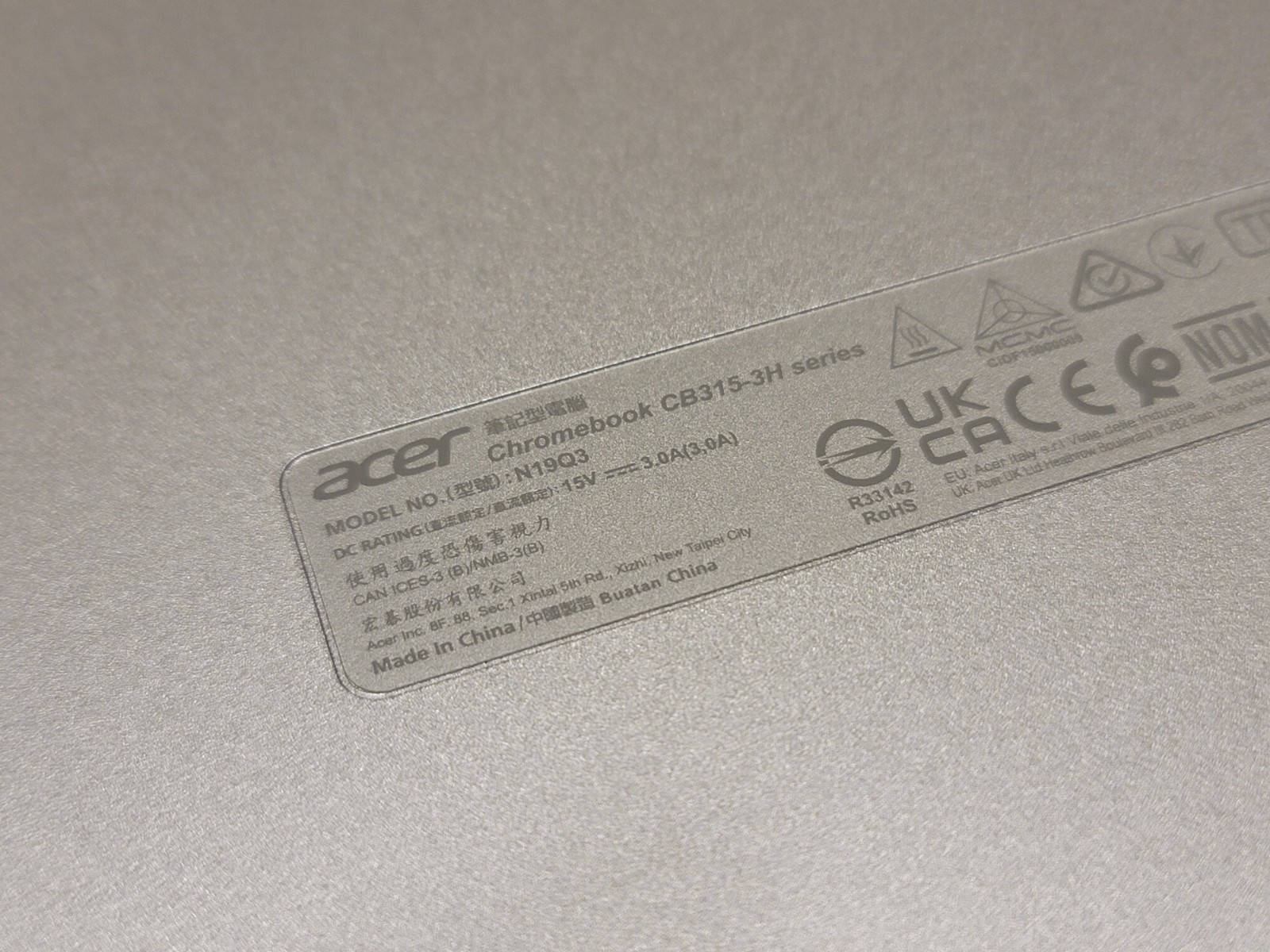 Acer Chromebook 315 15.6” (64GB Intel Celeron N4020 1.1GHz 4GB RAM) & Case
