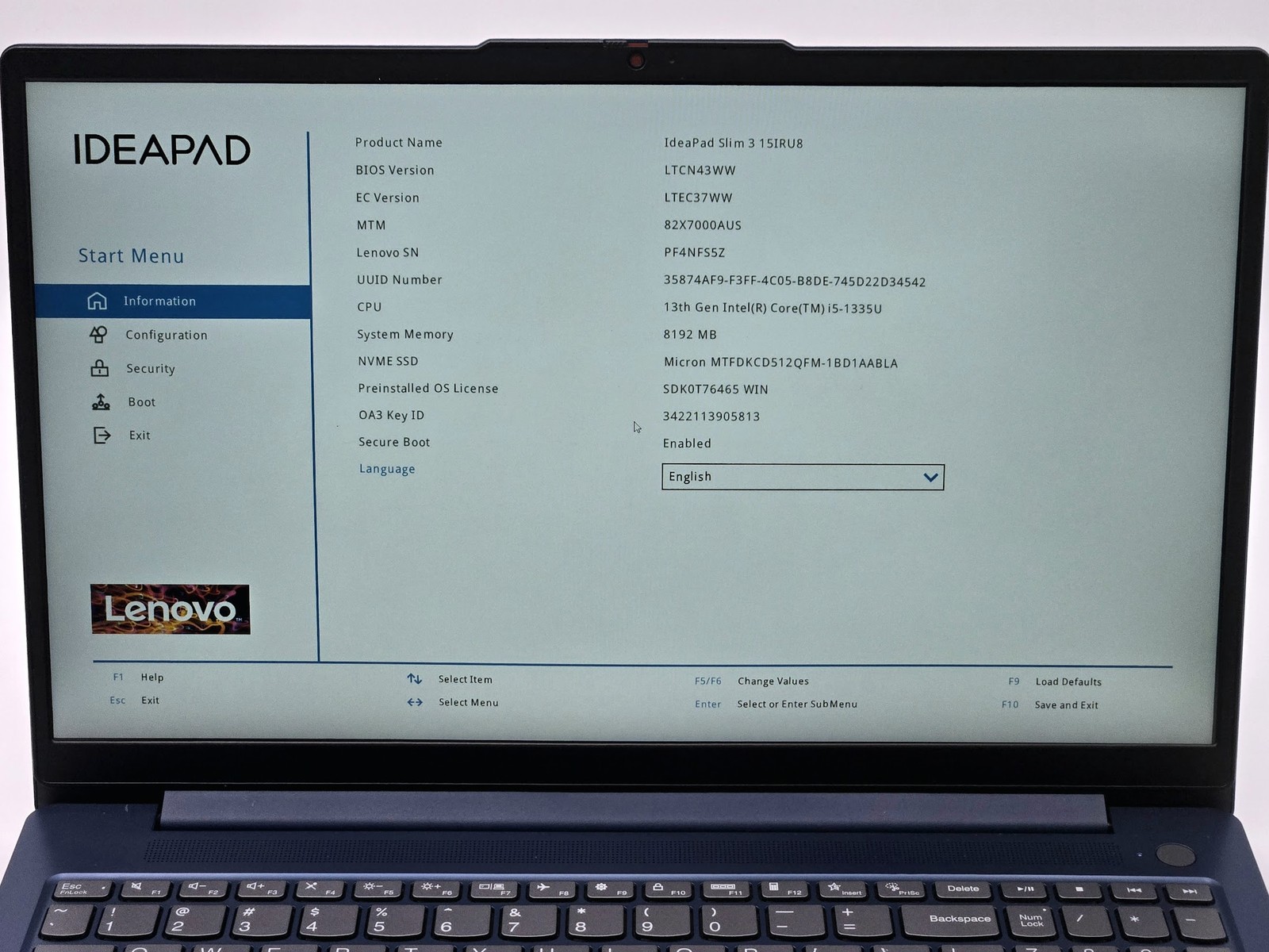 Lenovo IdeaPad Slim 3 15IRU8 15″ FHD Touch I5-1335U 512GB 8GB W11 Backlit FPR