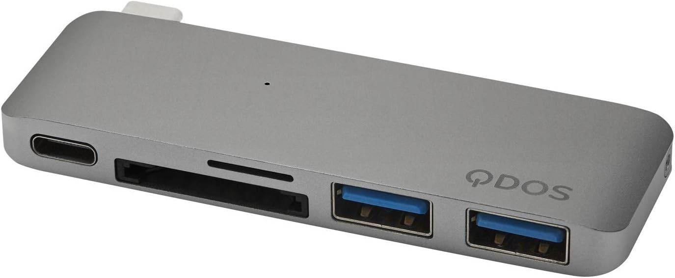 QDOSE Powerlink Side Mini USB-C Hub for MacBook PRO 1″” And 15″ – Dark Gray