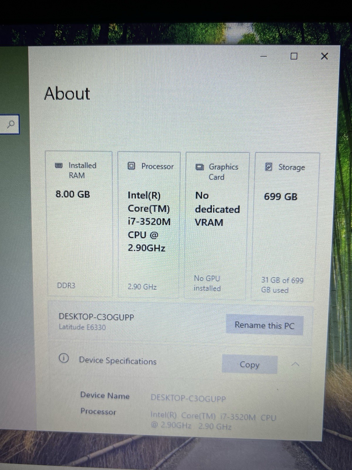 Dell Latitude E6330 13.3” Intel Core i7-3520M 8GB RAM 700GB HDD Please Read