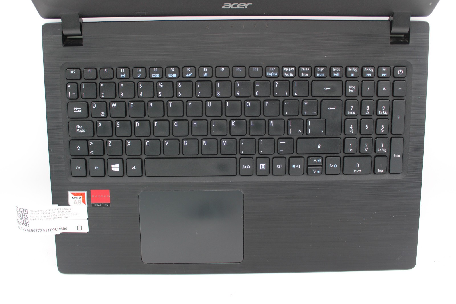 Acer Aspire 3 A315 _ AMD A9-9420 _ 8GB RAM _ 256GB SSD _ No OS