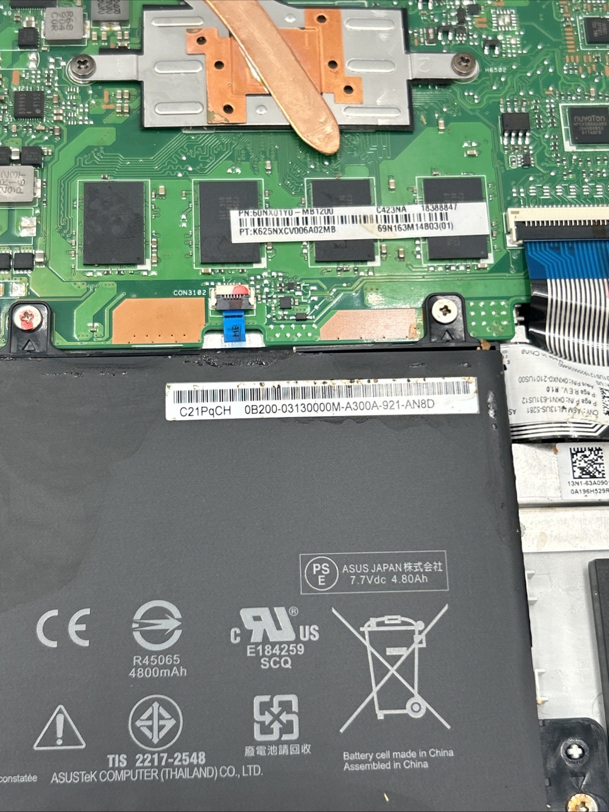 ASUS C423NA 14″ Chromebook Intel Celeron N3350 Laptop BAD Motherboard AS-IS