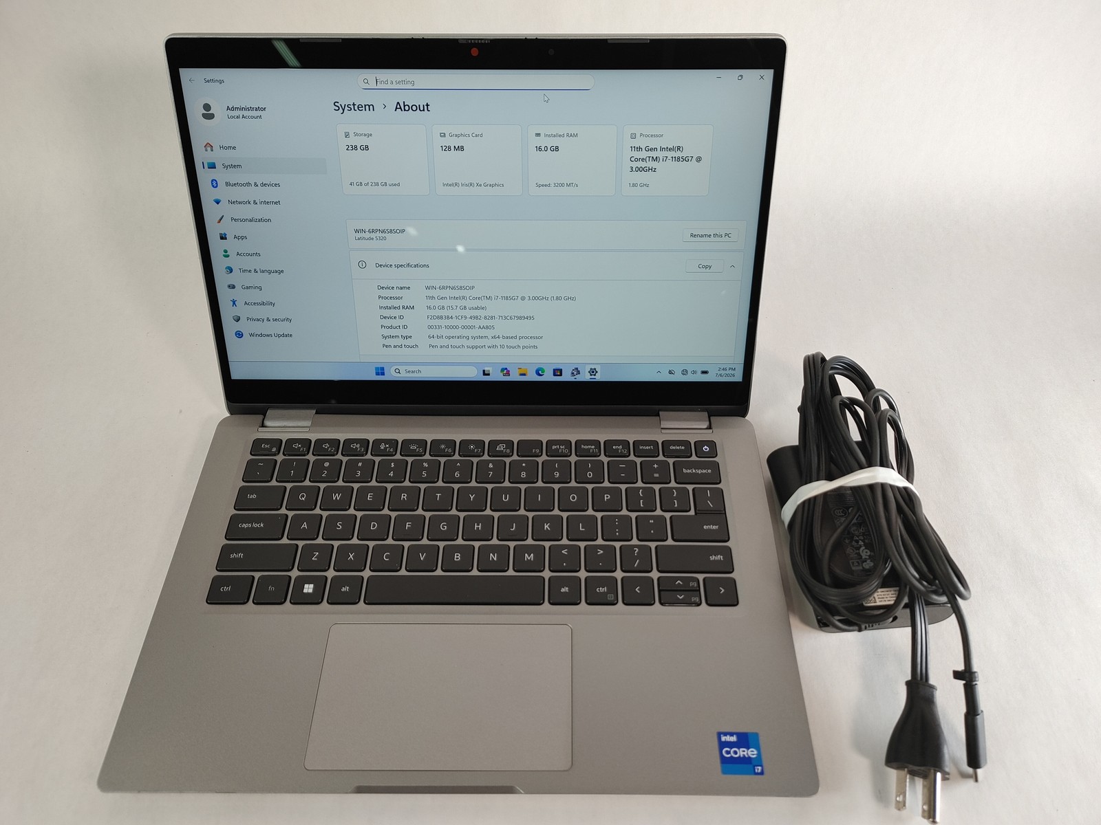 Dell Latitude 5320 Core i7-1185G7 3.00 GHz 16 GB DDR4 256 GB NVMe Windows 11 Pro