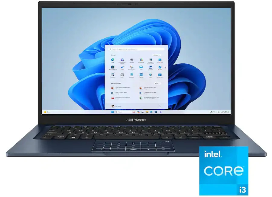 ASUS Vivobook 14″ FHD Laptop Intel Core i3 8GB 128GB SSD Win 11 USB-C HDMI