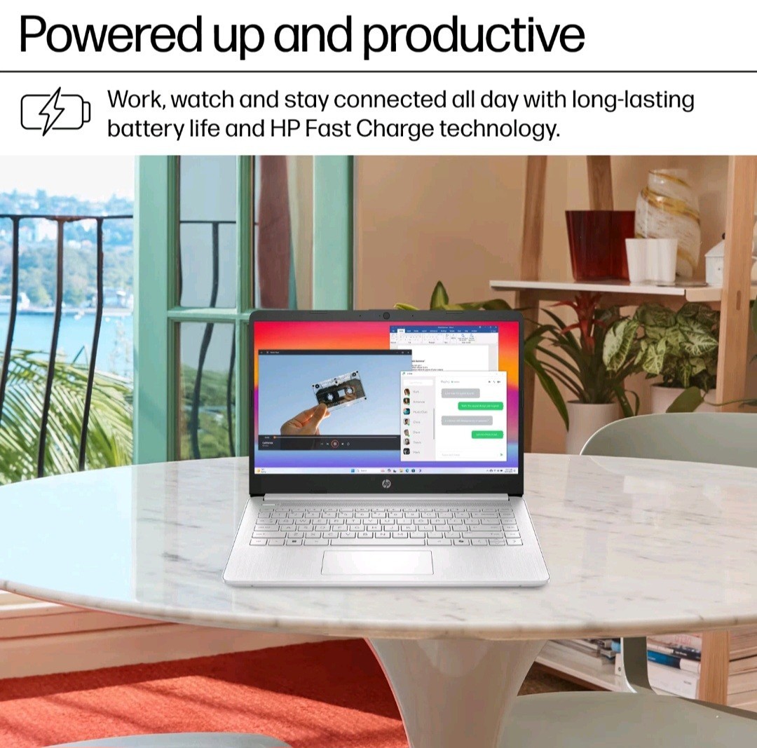 HP 14DQ0052DX 14″ (SSD, Intel Celeron N, 1.10 GHz, 4 GB) Laptop -…