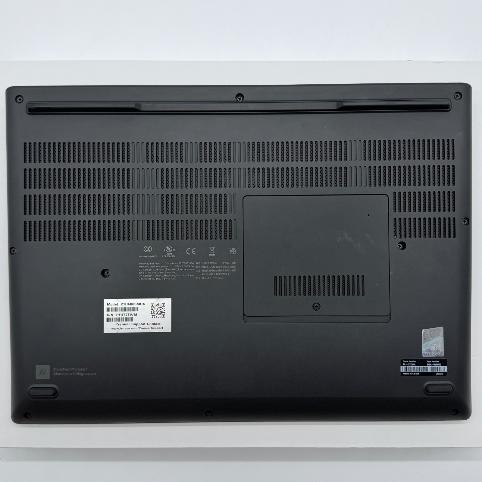 Lenovo ThinkPad P16 16″ Workstation I7-12800HX 4.8GHz NVIDIA RTX A1000 WARRANTY