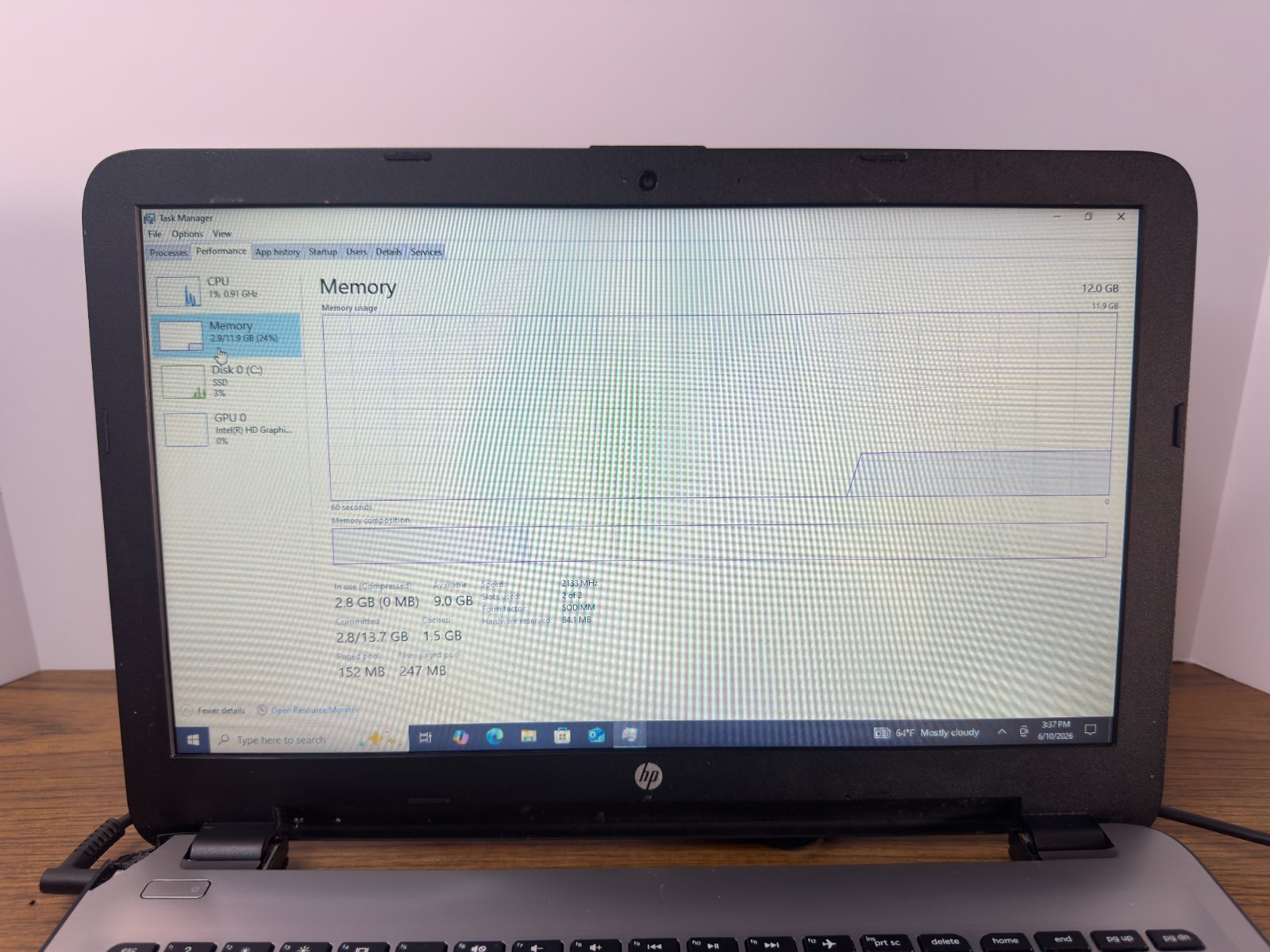 HP NoteBook 15-ay127cl | 15.6″ | i5-7200U 2.5GHz | 12GB RAM | 120GB SSD | *READ*