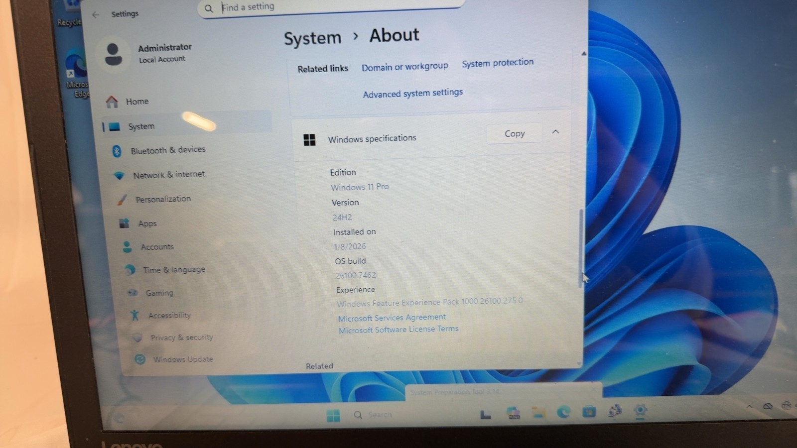 Lenovo Ideapad 310-15ikb 80TV i7-7500U 2.7GHz 8GB 128GB SSD Win 11 Pro