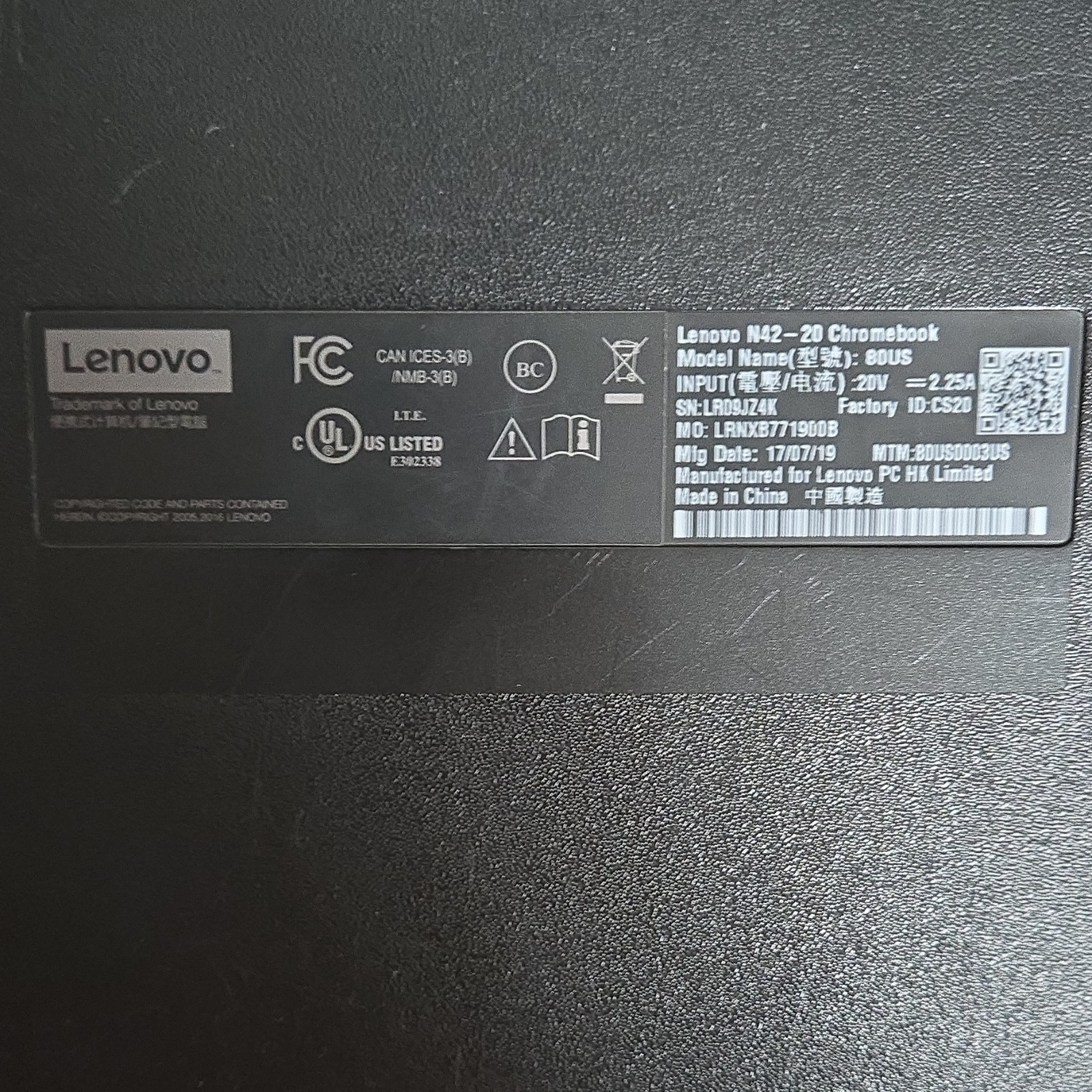 Lenovo N42-20 Chromebook 14″ Intel Chrome OS Black Built-in Webcam