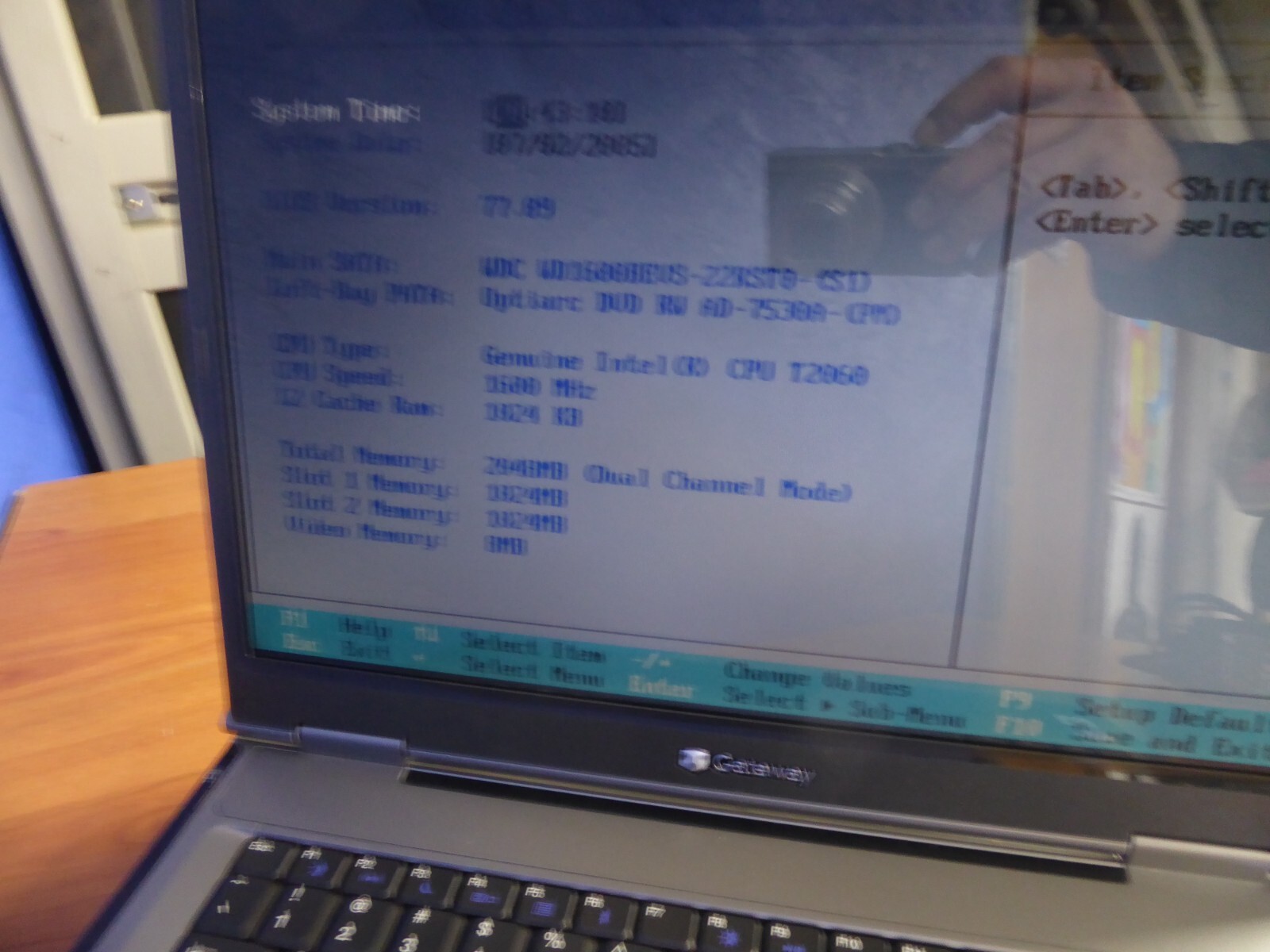 GATEWAY MT6707 MA7 15.4″ LAPTOP INTEL T2060 1.6GHz 2GB 120GB- NO O/S LOADED