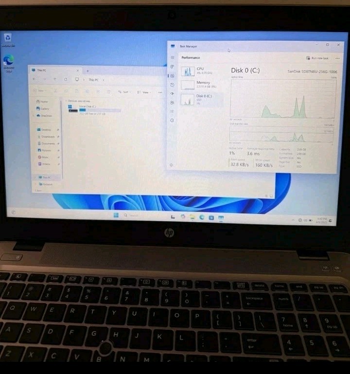 HP 15 / I7-6600U / 2.60Ghz/32GB RAM / 256GB M.2 SSD W11 Pro Elitebook 850 G3