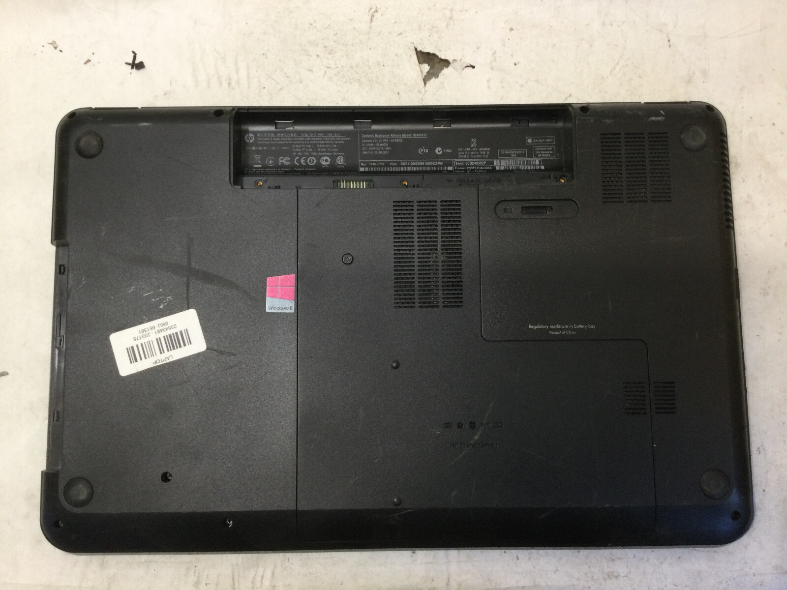 HP PAVILION G7 – BOOTS TO BIOS – INTEL I3 2370M – 8GB RAM – READ DESCRIPTION -BB