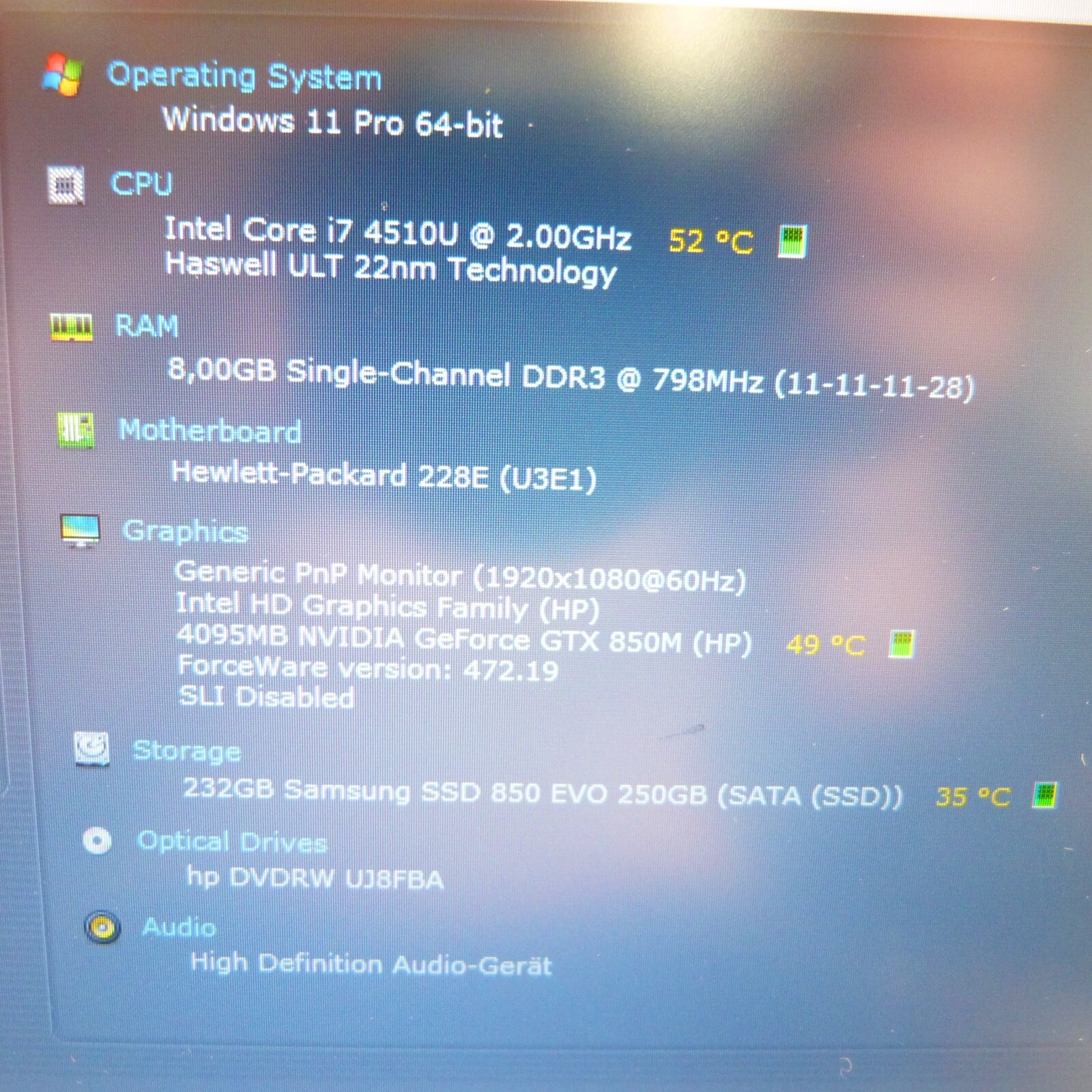 HP ENVY 17K BeatsAudio PREMIUM 17″ GeForce GTX 4GB Windows 11 SSD CORE i7