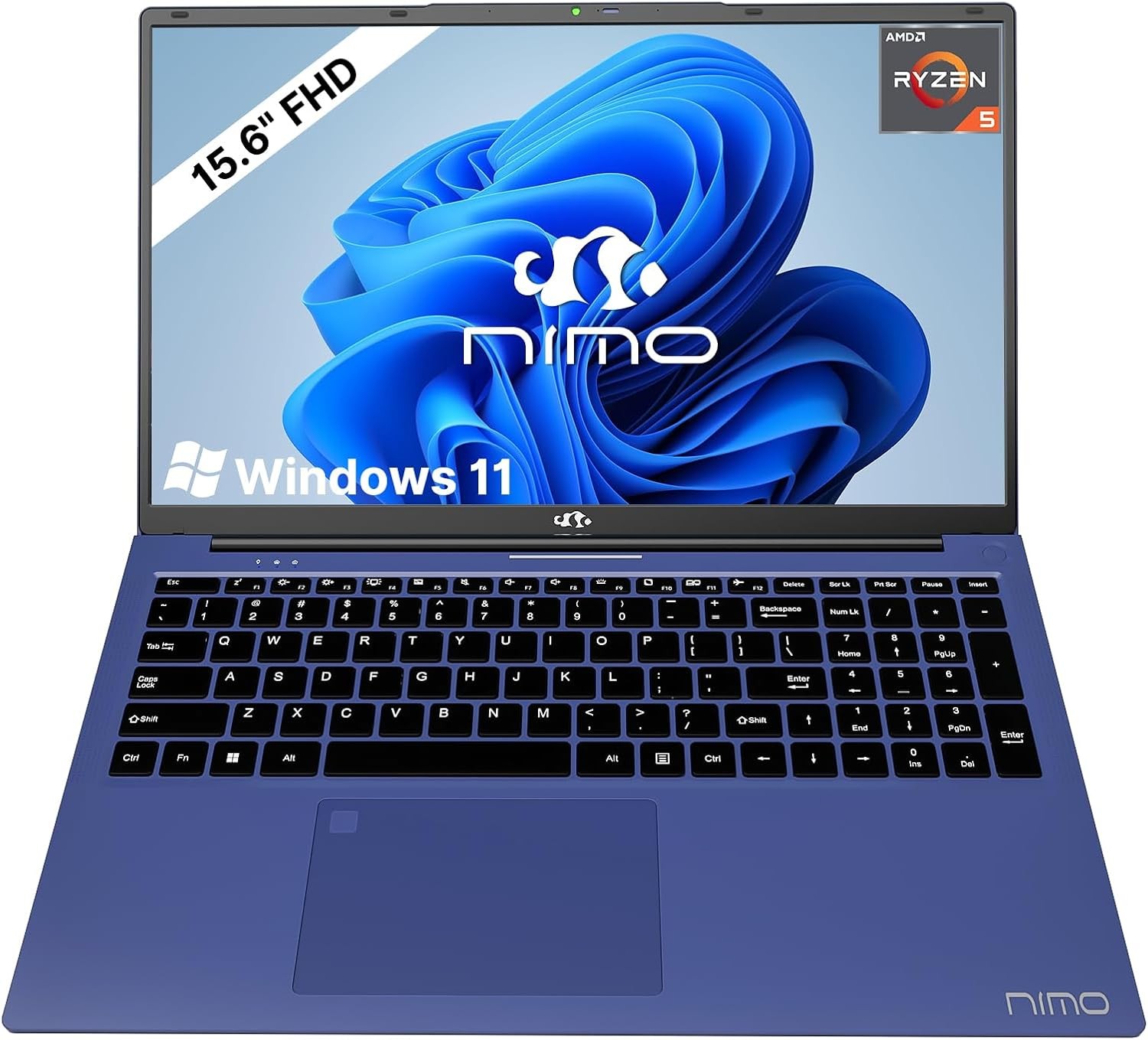 NIMO 15.6” FHD IPS Laptop 8GB RAM 128GB SSD AMD Ryzen 5(Beat i5-1135G7,4 Cores)